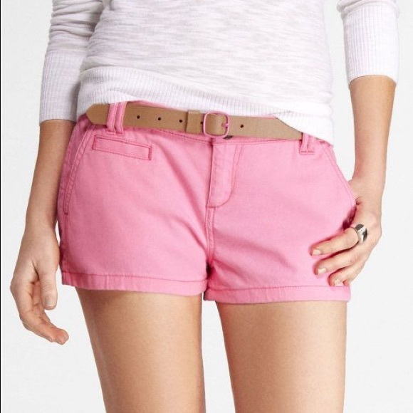 Express Neon Pink Trouser Shorts - Picture 1 of 5
